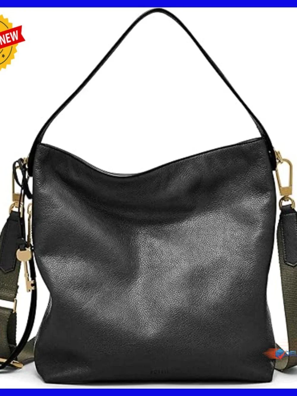 Genuine Leather Hobo Bag with Adjustable Crossbody Strap, Multiple Pockets